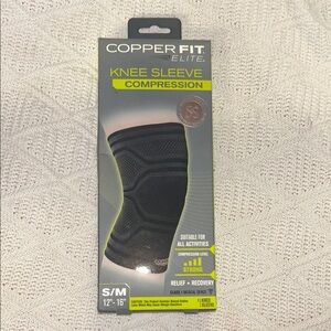 Copper Fit Elite Black Knee Sleeve